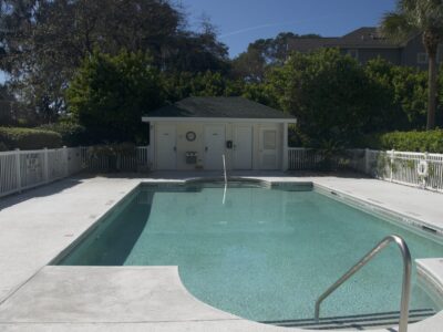 Pool house and pool